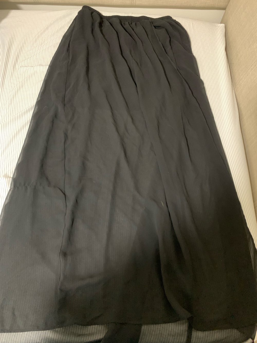Soprano Black Sheer Skirt with Slit